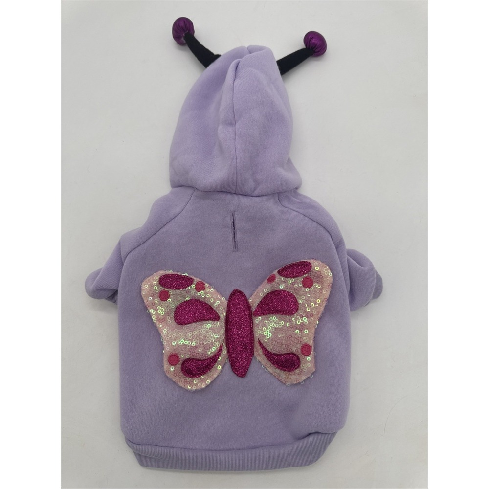 Purple Dream Butterfly Size‎ X Small Dog Apparel Brand Sequins